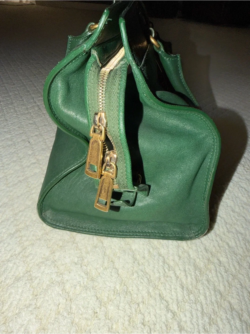 YSL Yves Saint Laurent Medium Cabas Chyc Green